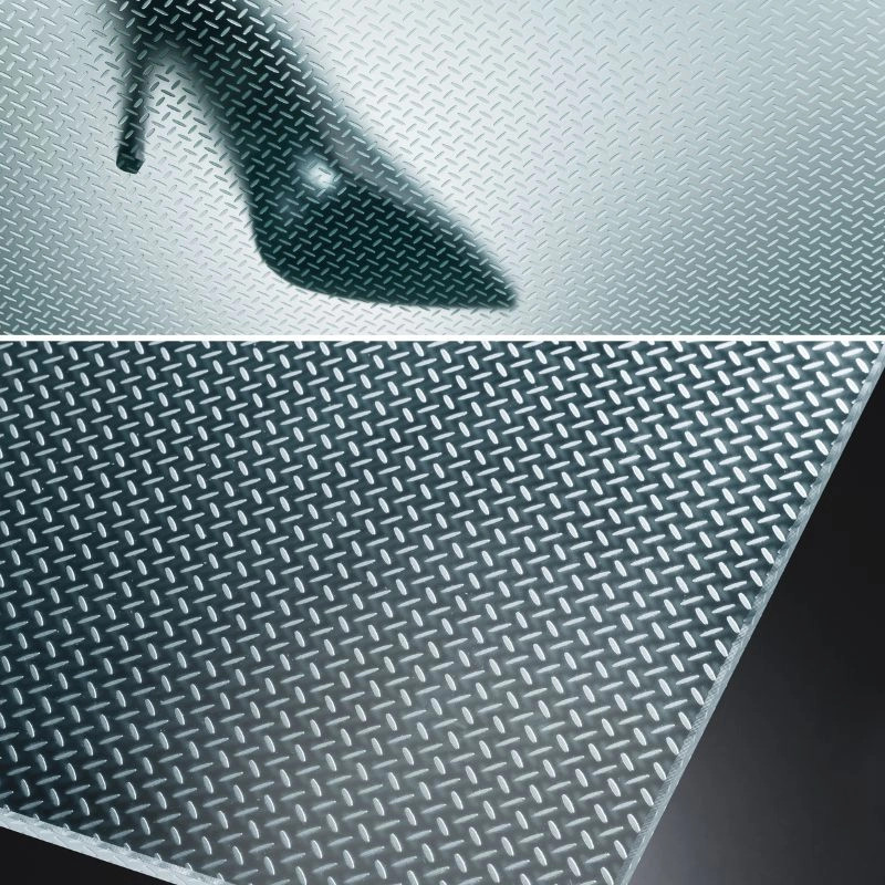 Dalle en verre antidérapant Diamond Plate Flooring®